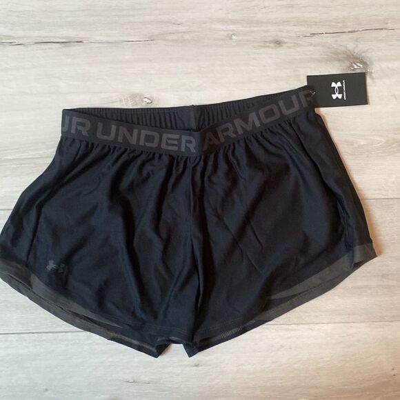 Under Armor Women's UA Play Up 2.0 Shorts Blk Large NWT in packaging - Picture 7 of 9